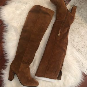 Tan suede Knee high boots!
